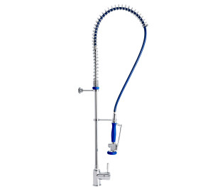 Columna pre lavado alta con monomando mezclador 1/2" Cocina Industrial