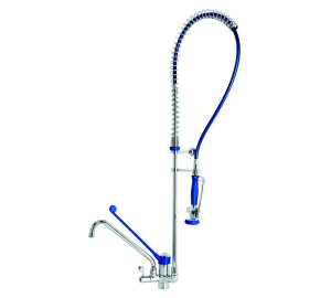 Columna prelavado alta con monomando mezclador y maneta medical 1/2" Cocina Industrial