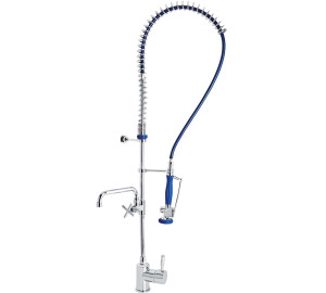 Columna prelavado alta con monomando mezclador y caño 1/2" Cocina Industrial