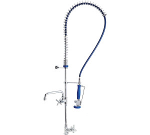 Columna prelavado alta con grifo vertical y caño 1/2" Cocina Industrial
