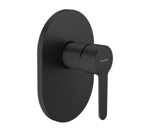 Monomando de ducha empotrado Negro Oslo Black