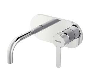 Monomando de lavabo empotrado caño 16 cm Cromado Oslo