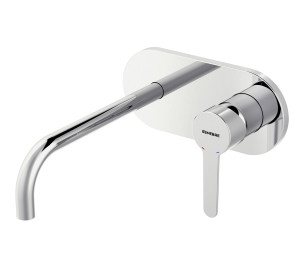 Monomando de lavabo empotrado caño 22 cm Cromado Oslo