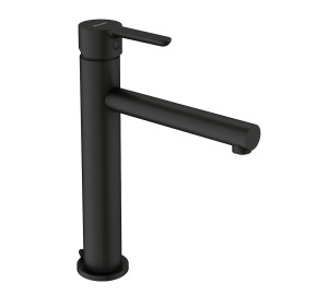 Monomando de lavabo medio alto Negro Oslo
