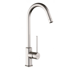 Grifo de cocina monomando Inox cartucho 25 apertura en frio TAU Acero Inoxidable