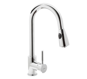 Grifo de cocina monomando ducha extraíble TAU Cromado